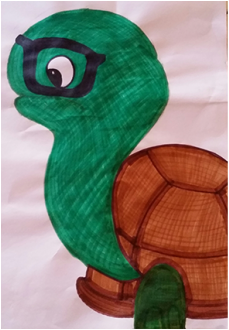 Nerdle the Turtle Character: Crayola supertips washable markers